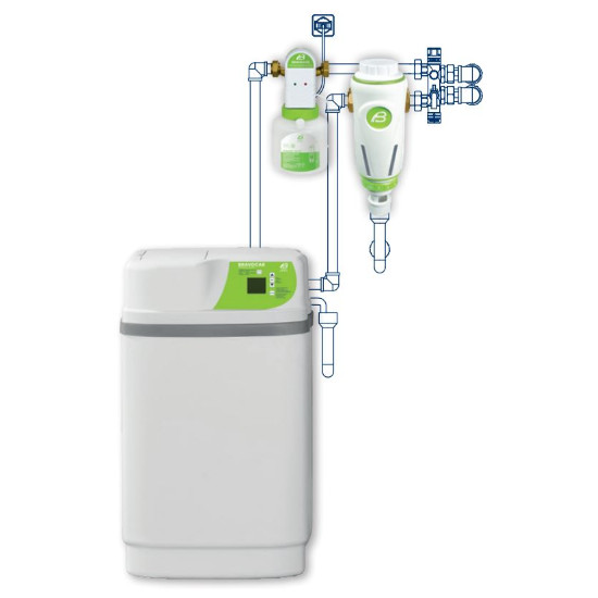 Kit Start BRAVOCAB CD10422 – Cod. 56022040 – Addolcitore 22L con Filtro BRAVOFIL S FT020S, Pompa BRAVADOS e Acquasil 20/40®