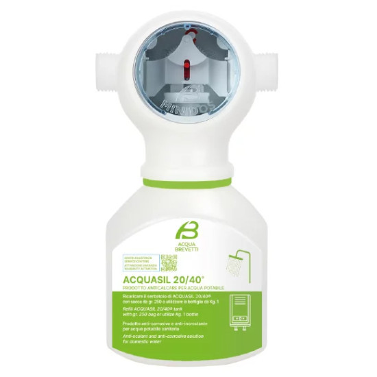Acqua Brevetti Pompa dosatrice meccanica MINIDOS PM108 - Attacchi 1/2" M - Dosaggio AcquaSIL 20/40® per impianti domestici
