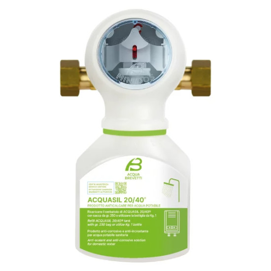 Acqua Brevetti MiniDOS OTTONE PM120 – Pompa dosatrice meccanica per AcquaSIL 20/40® | Attacco 1/2” F, serbatoio 300 ml